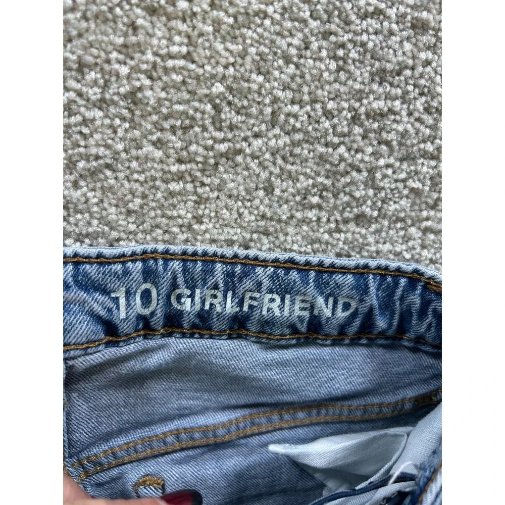 GAP Kids Girls Jeans Size 10 Girlfriend Light‎ Wash Distressed